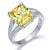 Sterling Silver Luxury Ring 6 Carat Yellow Canary Lab Created Diamond