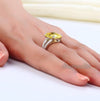Sterling Silver Luxury Ring 6 Carat Yellow Canary Lab Created Diamond - diamondiiz.com