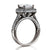 Luxury Vintage Engagement Anniversary Ring Black 925 Silver Lab Created Diamond
