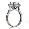 Black 925 Silver Halo Bridal Engagement Ring 2 Ct Brilliant Round Lab Diamond - diamondiiz.com