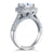 Sterling 925 Silver Wedding Engagement Ring 1.5 Ct Princess Lab Created Diamond