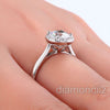 Sterling 925 Silver Bridal Wedding Promise Ring Floral 1 Ct  Man Made Diamond - diamondiiz.com