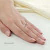 14K White Gold 585 Wedding Band Anniversary Ring 0.04 Ct Diamond Fine Jewelry - diamondiiz.com