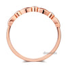 14K Solid Rose Gold Wedding Band Stackable Ring 0.03 Ct Diamond - diamondiiz.com