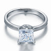 Sterling 925 Silver Wedding Engagement Promise Ring Princess Lab Made Diamond - diamondiiz.com