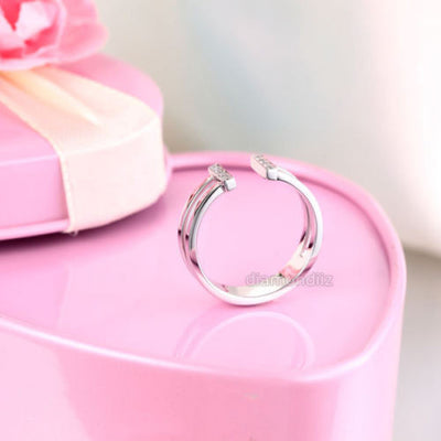 14K White Gold 585 Wedding Band Anniversary Ring 0.04 Ct Diamond Fine Jewelry - diamondiiz.com