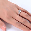 Three-Stone Engagement Ring Lab Created Diamond 925 Sterling Silver - diamondiiz.com