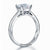Sterling 925 Silver Engagement Ring 1.5 Ct Princess Cut Lab Created Diamond
