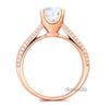 14K Rose Gold Bridal Wedding Engagement Ring 1.2 CT Topaz 0.2 CT Natural Diamond - diamondiiz.com