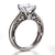 Vintage Art Deco Anniversary Ring Black 925 Silver Man Made Diamond