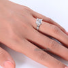 Sterling 925 Silver Wedding Engagement Promise Ring Princess Lab Made Diamond - diamondiiz.com
