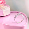 14K White Gold Wedding Band Princess Crown Ring 0.04 Ct Diamond Fine Jewelry - diamondiiz.com