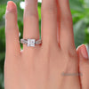 Vintage Sterling 925 Silver Bridal Ring 1.5 Carat Princess Lab Created Diamond - diamondiiz.com