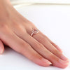 14K Rose Gold Wedding Engagement Ring Pear Morganite 0.11 CT Natural Diamonds - diamondiiz.com