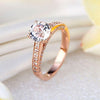 14K Rose Gold Wedding Engagement Ring 1.2 CT Topaz 0.42 CT Natural Diamonds - diamondiiz.com