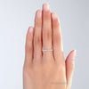14K White Gold Stackable Wedding Band Ring Half Eternity Natural Diamond - diamondiiz.com