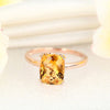 Fine 14K Rose Gold Wedding Promise Anniversary Engagement Ring Yellow Citrine - diamondiiz.com