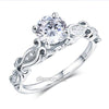 925 Sterling Silver Wedding Engagement Ring Vintage Style 1.25 Carat Lab Diamond - diamondiiz.com