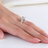 925 Sterling Silver Wedding Engagement Ring Princess Cut 1.5 Carat Lab Diamond - diamondiiz.com