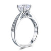 925 Sterling Silver Wedding Engagement Ring 2 Ct Brilliant Lab Created Diamond - diamondiiz.com