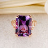 14K Rose Gold Luxury Wedding Anniversary Ring 10.5 Ct Purple Amethyst Diamond - diamondiiz.com