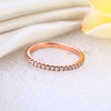 14K Rose Gold Stackable Wedding Band Ring Eternity 0.42 Ct Natural Diamonds - diamondiiz.com