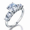 Five-Stone Ring Created Diamond Sterling 925 Silver Wedding Engagement - diamondiiz.com