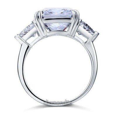 925 Sterling Silver Luxury Ring 8 Ct Princess Cut Lab Created Diamond - diamondiiz.com