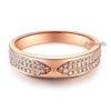 14K Rose Gold Bridal Wedding Anniversary Band Ring 0.31 Ct Natural Diamonds - diamondiiz.com