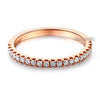 14K Rose Gold Stackable Wedding Band Ring Half Eternity 0.22 Ct Natural Diamonds - diamondiiz.com