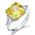 Sterling 925 Silver Ring 8 Carat Princess Yellow Canary Lab Created Diamond