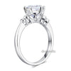 14K White Gold Wedding Engagement Ring 2 CT Topaz 0.038 CT Natural Diamonds - diamondiiz.com