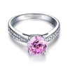 925 Sterling Silver Anniversary Ring 2 Ct Fancy Pink Men Made Diamond - diamondiiz.com