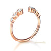 14K Rose Gold Wedding Band Women Ring 0.26 Ct Diamond 585 Fine Jewelry - diamondiiz.com