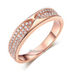 14K Rose Gold Bridal Wedding Anniversary Band Ring 0.31 Ct Natural Diamonds - diamondiiz.com