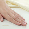 14K Rose Gold Love Wedding Band Heart Ring 0.01 Ct Diamond 585 Fine Jewelry - diamondiiz.com
