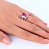 6 Carat Pink Lab Created Diamond 925 Sterling Silver Luxury Color Ring - diamondiiz.com