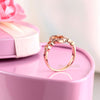 Women 14K Rose Gold Heart Wedding Band Anniversary Promise Ring 0.1 Ct Diamond - diamondiiz.com