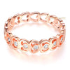 14K Rose Gold Heart Wedding Band Women Ring 0.07 Ct Diamond 585 Fine Jewelry - diamondiiz.com