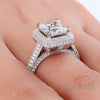 Sterling 925 Silver Wedding Engagement Ring 1.5 Ct Princess Lab Created Diamond - diamondiiz.com