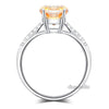 14K White Gold Wedding Engagement Ring 2 Ct Yellow Topaz 0.12 Ct Natural Diamond - diamondiiz.com