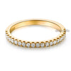 14K Yellow Gold Stackable Wedding Band Ring Half Eternity 0.2 Ct Natural Diamond - diamondiiz.com