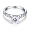 Engagement Cathedral Ring 925 Sterling Silver Wedding Created Diamond - diamondiiz.com