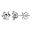 0.5 Carat Moissanite Diamond 6 Claws Stud Earrings 925 Sterling Silver MFE8203
