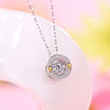 0.4 Carat Moissanite Diamond Dancing Stone Necklace 925 Sterling Silver MFN8144