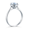 Solid 925 Sterling Silver Engagement Promise Ring Halo XFR8120