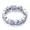Marquise Solid 925 Sterling Silver Ring Eternity Band Wedding Jewelry - diamondiiz.com
