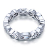 Marquise Solid 925 Sterling Silver Ring Eternity Band Wedding Jewelry XFR8140