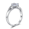 Twist Curl 925 Sterling Silver Wedding Engagement Ring 1.25 Ct Created Diamond XFR8245