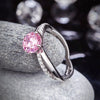 925 Sterling Silver Wedding Promise Anniversary Ring 1.25 Ct Fancy Pink Created Diamond XFR8248